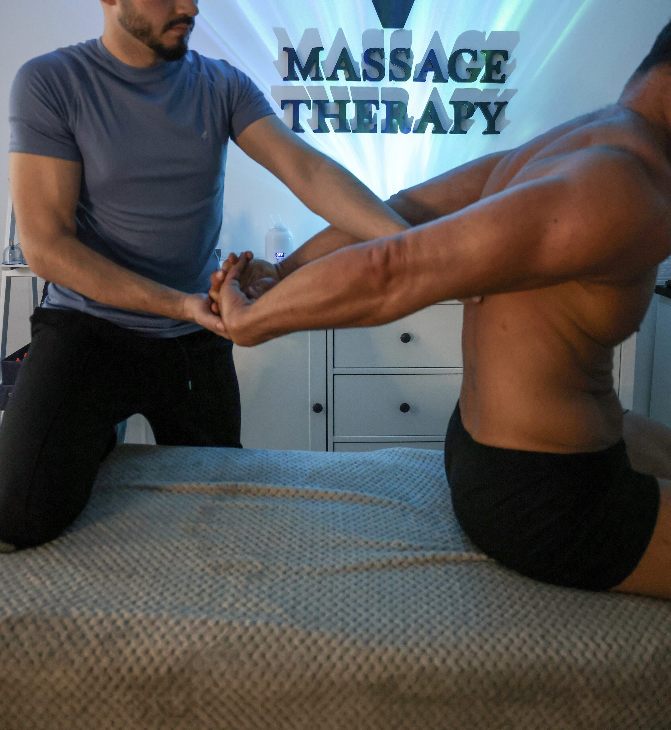 Man receiving a massage