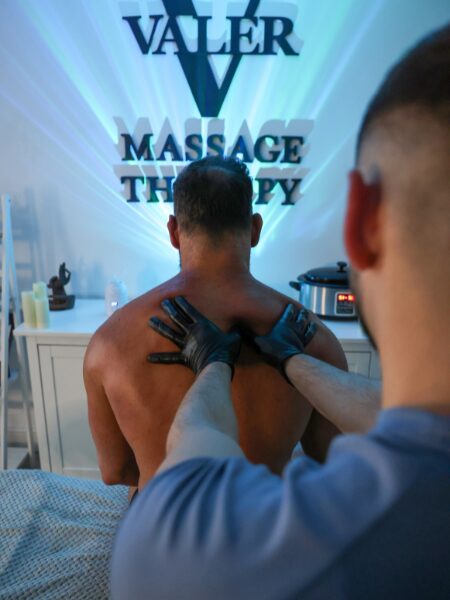 Man receiving a massage