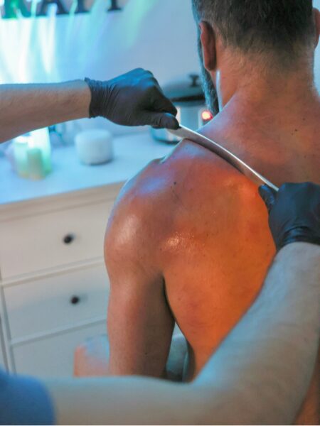 Man receiving a massage